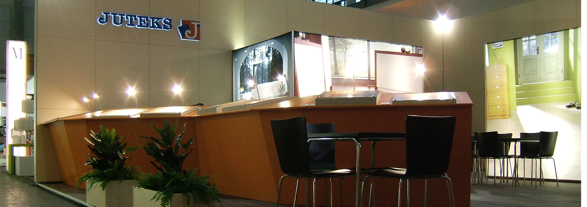 Juteks, projekt interiera in izdelava opreme razstavnega prostora, Domotex Hannover