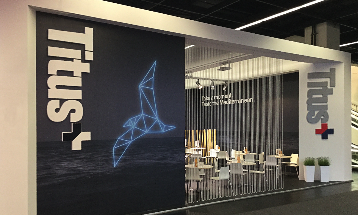 Titus+, projekt celostne arhitekturno grafične zasnove in realizacija sejemskega paviliona, Interzum Koln