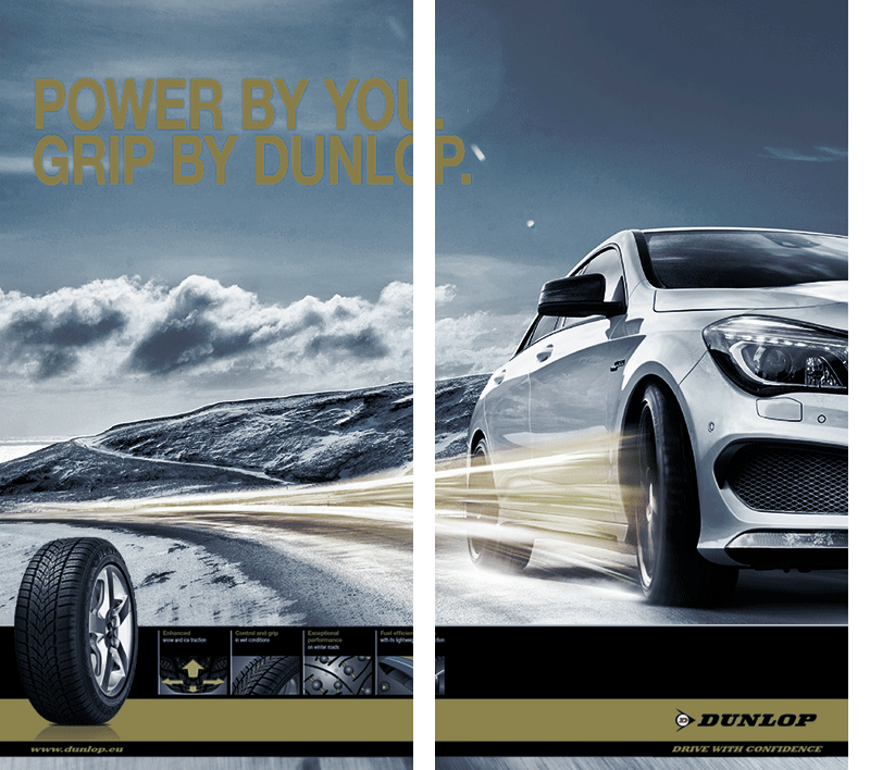 Dunlop, oblikovanje elementov vizualnih komunikacij blagovne znamke