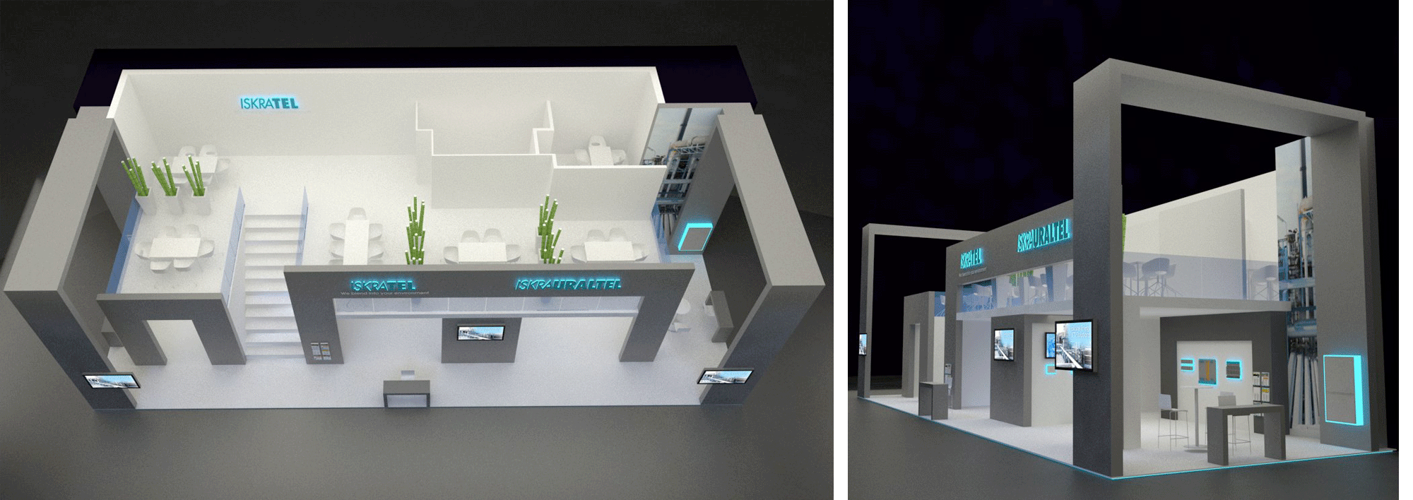 ISKRATEL, projekt celostne zasnove sejemskega nastopa, Expocomm Moskva