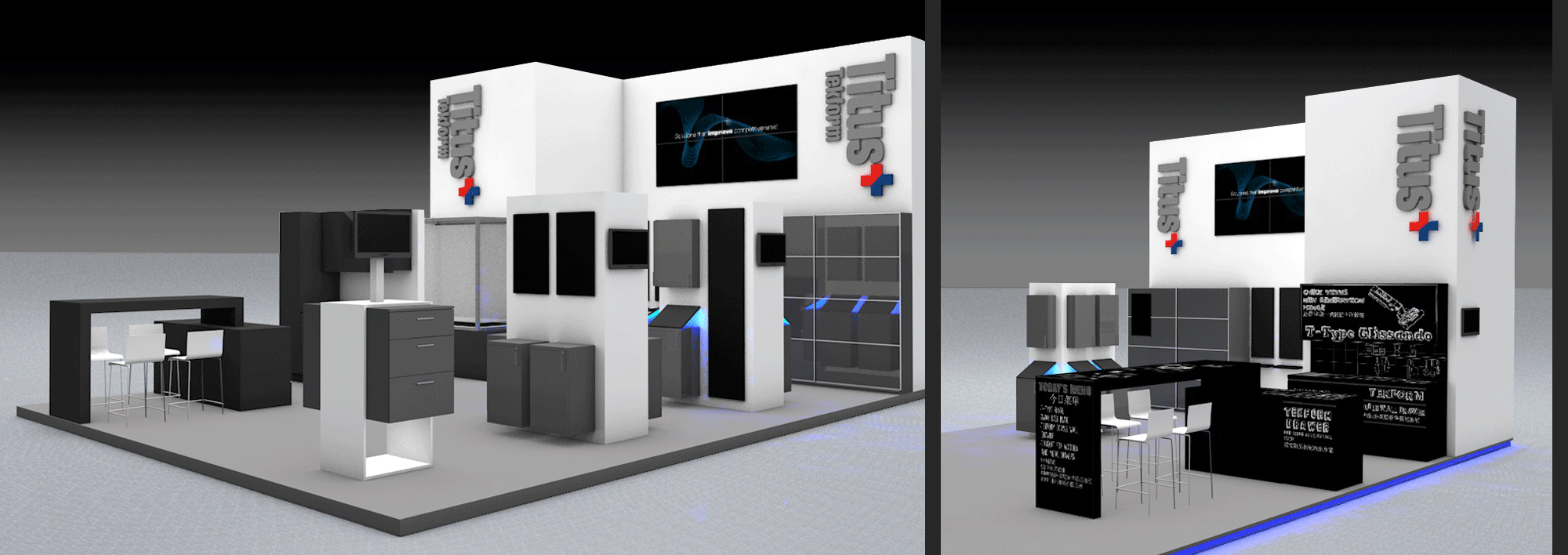 TITUS+, projekt arhitekturno grafične zasnove stojnice, IWF Atlanta